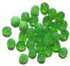 25 8mm Faceted Milky Apple Green Opal Firepolish Beads